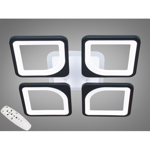 Потолочная LED-люстра с диммером и цветной подсветкой, 80W (арт. S8060/4WH 3col dim)