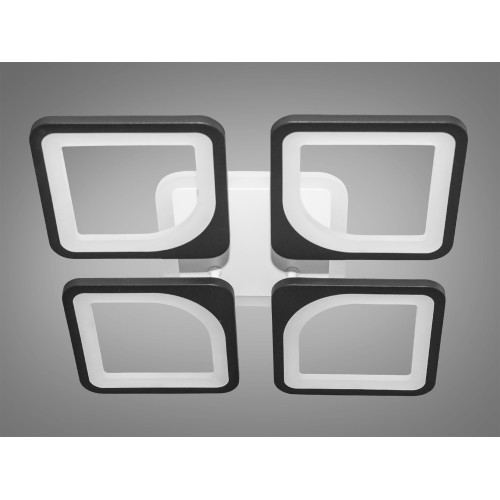 Потолочная LED-люстра с диммером и цветной подсветкой, 80W (арт. S8060/4WH 3col dim)