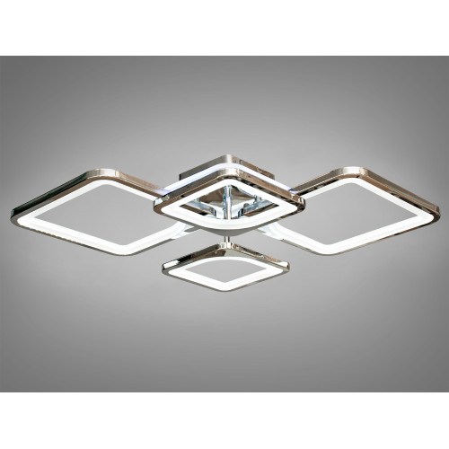 Стельова люстра з диммером і LED підсвічуванням, колір хром, 100W (арт. 8060/2+2HR 3col dim)