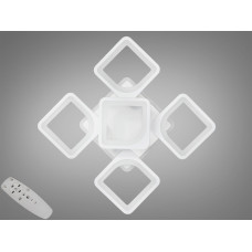 LED люстра на стелю з пультом, диммером, підсвічуванням, 85W, біла