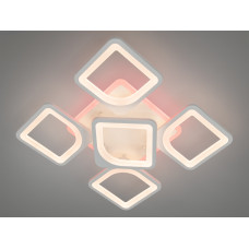 LED люстра на стелю з пультом, диммером, підсвічуванням, 85W, біла