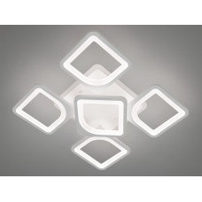 LED люстра на стелю з пультом, диммером, підсвічуванням, 85W, біла