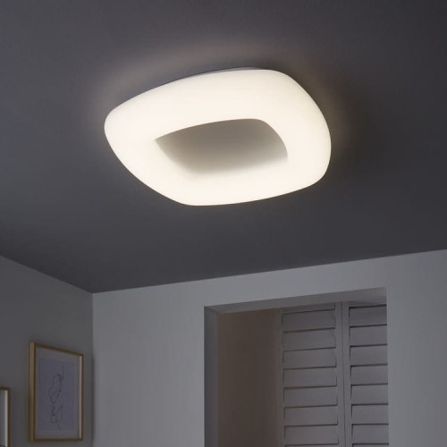 Потолочный LED светильник Schuller с серым основанием 47×47 см | Line F | Арт. 6002 002 GR 
