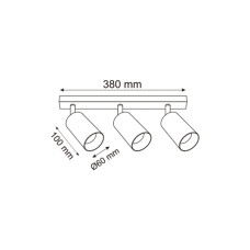 Светильник поворотный, спот Zuma Line Ren GU10 3x50W IP20 золотой