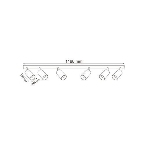 Светильник поворотный, спот Zuma Line Ren GU10 6x50W IP20 золотой