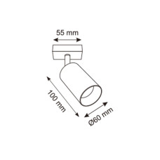 Светильник поворотный, спот Zuma Line Ren GU10 1x50W IP20 черный