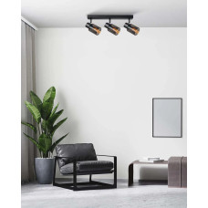 Світильник поворотний, спот Goldlux 331533 Rebecca E14 3x8W IP20 чорний