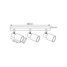 Світильник поворотний, спот Goldlux 331533 Rebecca E14 3x8W IP20 чорний