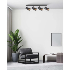 Світильник поворотний, спот Goldlux 331540 Rebecca E14 4x8W IP20 чорний