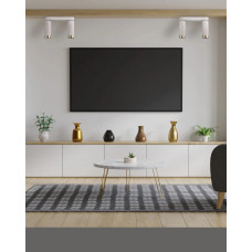 Світильник поворотний, спот Goldlux 3325914 Fado GU10 2x10W IP20 білий