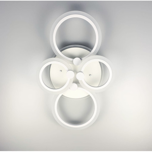 Світлодіодна люстра Senta на 4 кільця Line.F A 2374/2+2 RGB WH