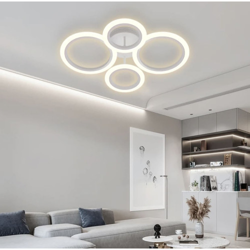 Світлодіодна люстра Senta на 4 кільця Line.F A 2374/2+2 RGB WH