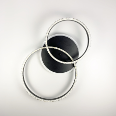 LED люстра на 2 кольца с RGB подсветкой | Line F | Арт. А55061/2В RGB BK 