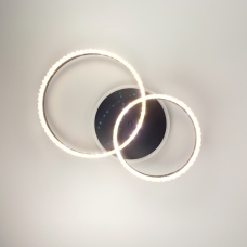 LED люстра на 2 кольца с RGB подсветкой | Line F | Арт. А55061/2В RGB BK 