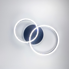 LED люстра на 2 кольца с RGB подсветкой | Line F | Арт. А55061/2В RGB BK 