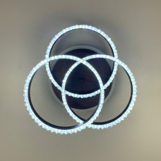 LED светильник coffee на 3 кольца с хромированной полоской d30 см | Line F | Арт. A55063/3С RGB CF+CH 