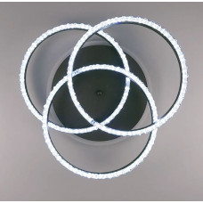 LED люстра на 3 кольца в корпусе coffee с золотистой полоской | Line F | Арт. A55063/3C RGB CF+GD 