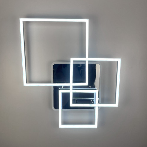 Світлодіодна люстра Ideal Lux Frame у хромованому корпусі | Арт. A 11017/3 RGB CH | Line F