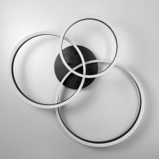 LED люстра в черном цвете на 3 кольца | Line F | Арт. A8008/3 BK 