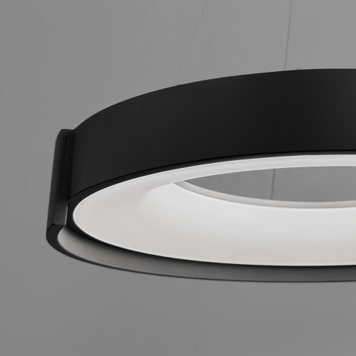 Подвесная LED-люстра в сером корпусе на три режима Ø50 см | Line F | Арт. 1906P-500 Grey 