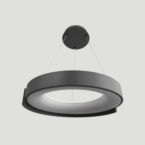 Подвесная LED-люстра в сером корпусе на три режима Ø50 см | Line F | Арт. 1906P-500 Grey 