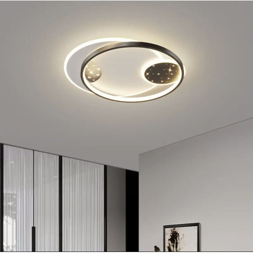 Современный потолочный LED-светильник с двойным кольцом | Line F | Арт. MJ45-500 
