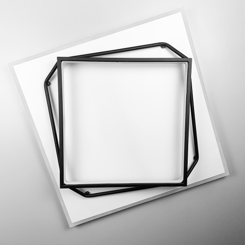 Потолочный светильник Square в черно-белом каркасе | Line F | Арт. S20-500*500 BK+WT 
