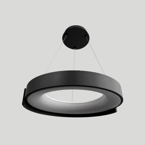 Подвесная LED-люстра в черном корпусе на три режима Ø50 см | Line F | Арт. 1906P-500 BK 