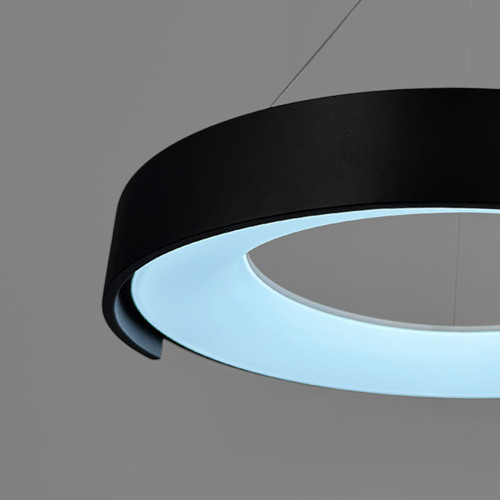 Подвесная LED-люстра в черном корпусе на три режима Ø62 см | Line F | Арт. 1906P-620 BK 