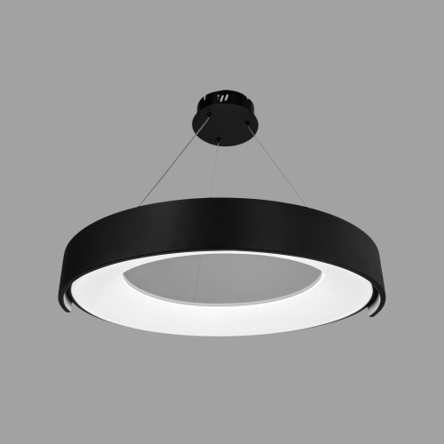 Подвесная LED-люстра в черном корпусе на три режима Ø62 см | Line F | Арт. 1906P-620 BK 