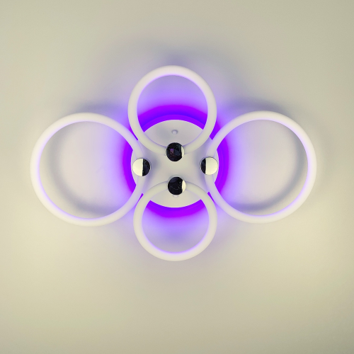 LED люстра з кільцями, що розсіює світло на 360° Line.F A 2838/2+2 RGB LED
