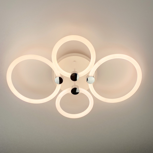 LED люстра з кільцями, що розсіює світло на 360° Line.F A 2838/2+2 RGB LED