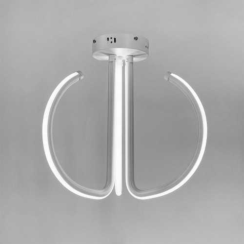 Стельова біла LED люстра на три завитки | Арт. 9979/3 | Line F