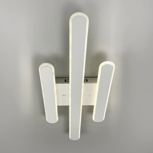 Стельова LED люстра в білому корпусі 62х25х6 см | Line F | Арт. 6203-3 WT 