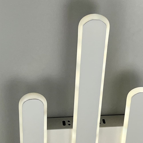 Стельова LED люстра в білому корпусі 62х25х6 см | Line F | Арт. 6203-3 WT 