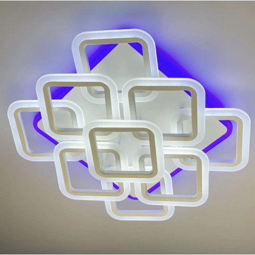Світлодіодна стельова люстра з кольоровою RGB підсвіткою | Арт. A 2505/9 S RGB | Line F
