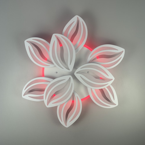 Стельова LED люстра біла на 9 пелюсток Line.F  RGB підсвітка Немає
