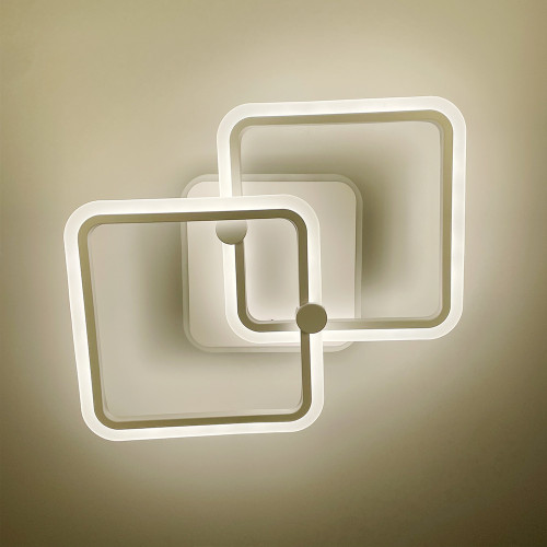 Стельова мінімалістична LED люстра в білому корпусі Line.F  RGB підсвітка є