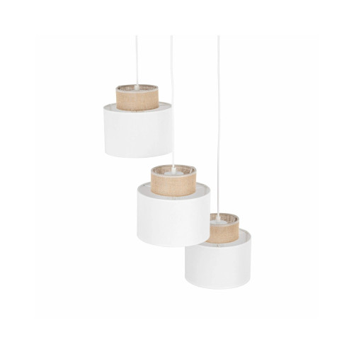 Подвесной светильник, люстра Tk Lighting 2594 Duo Juta E27 3x15W IP20 Белый