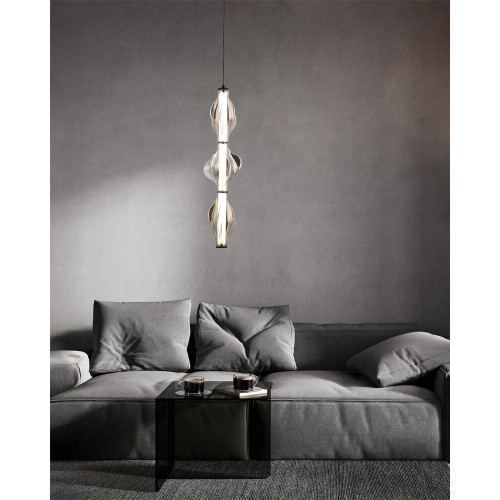 Подвесной светильник, люстра TK Lighting 18215 Elva LED 1x22W 3000K 2616Lm IP20 дымчатый