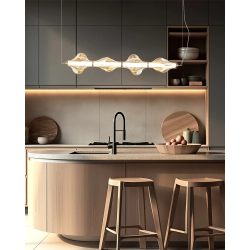 Подвесной светильник, люстра TK Lighting 18216 Elva LED 1x30W 3000K 3642Lm IP20 латунный
