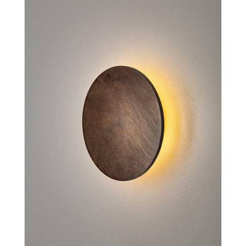 Бра, настенный светильник Nowodvorski 11288 Ring Timber S LED 1x7W 3000K 60Lm IP20 коричневый