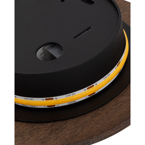 Бра, настенный светильник Nowodvorski 11288 Ring Timber S LED 1x7W 3000K 60Lm IP20 коричневый
