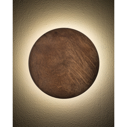 Бра, настінний світильник Nowodvorski 11290 Ring Timber M LED 1x10W 3000K 130Lm IP20 коричневий