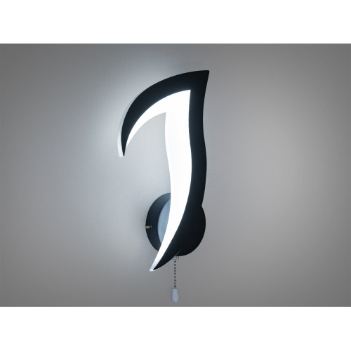 Світлодіодний настінний світильник, 13 Вт, чорний (арт. 8146/1BK)