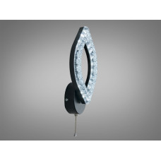 LED настенное бра черное 17 Вт CCT цепочка