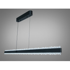 LED підвісна люстра з кристалами чорна 62 Вт