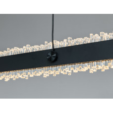 LED підвісна люстра з кристалами чорна 62 Вт