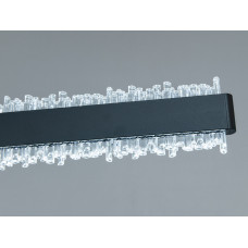 LED підвісна люстра з кристалами чорна 62 Вт