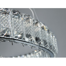 LED люстра хром 92 Вт кришталь з пультом
